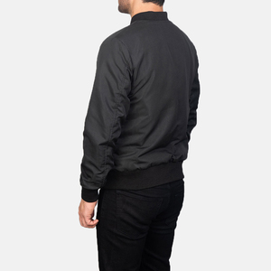 Blouson Bomber en Toile Personnalisé pour Homme, Coupe Slim, Style Hip-Hop, Automne-Hiver, Grande Taille, Fermeture Éclair Frontale, Service OEM, Vente en Gros - Product Image 5