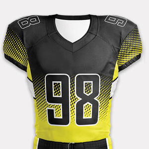 Uniforme de Fútbol Americano Sublimado Personalizado de Alta Calidad al por Mayor, Manga Corta, Transpirable, de Secado Rápido, Unisex - Product Image 3