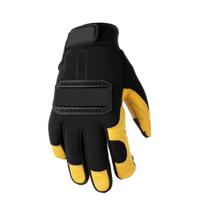 Gants de sécurité de travail mécanique anti-vibration en cuir de vachette et tissu maillé avec logo personnalisé - Product Image 6