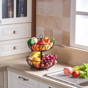 Panier à fruits en métal au design élégant pour comptoir de cuisine, table à manger, rangement décoratif - Product Image 6