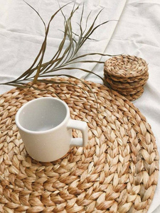 Wholesale Handmade Water Hyacinth <b>Mats</b> for Plates Bowls Cups <b>Table</b> from Vietnam - Product Image 4