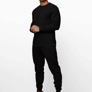 Custom Own Logo Men'S Tracksuit Outdoor Sport Sweatsuit <b>Crewneck</b> Hoodies and Sweatpants Sweatsuit Sets Training Casual Wear - Product Image 1