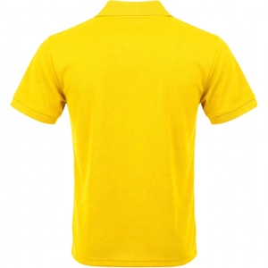 Vente en gros TRIARROW EXPORTS Coton jaune uni personnalisé pour chemise à manches courtes, vêtements décontractés pour hommes, été, respirant, piqué 220g - Product Image 2