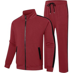 Conjunto Deportivo de Dos Piezas con Cierre y Cuello Alto para Hombre, Personalizable con Logotipo, OEM ODM - Product Image 3