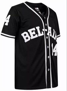 Camiseta de Béisbol Wize International Blanca sin Mangas con Cuello en V y Botones al Frente, Estampado Digital, para Hombre, Corte Regular, Transpirable - Product Image 6