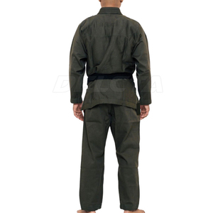 Kimono de BJJ pour homme, vert olive, coupe classique, vêtements d'arts martiaux avec col et épaulettes renforcés - Product Image 6