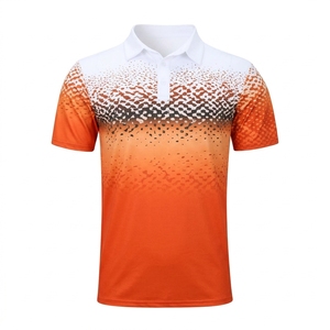 Chemises de golf d'été pour hommes, personnalisables, faible MOQ, 100 % polyester, motif géométrique, logo brodé ou imprimé sur mesure - Product Image 2