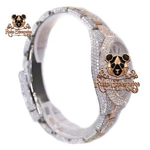 นาฬิกาโมอิสซาไนต์สุดหรูพร้อมหน้าปัดลายพิเศษและตัวเรือนโลหะขัดเงา - Product Image 6
