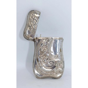 New Arrival Vintage Aluminum Match Case Embossed Floral Design Durable Household Use - Product Image 1