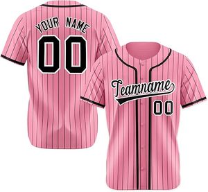 Fabricant de vêtements pour équipes de baseball, maillots de sport personnalisés, maillot de baseball respirant avec design rayé, vêtements d'équipe - Product Image 3