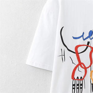 Women's Trendy Graphic Tee Cotton Printed T Shirt Oversized Fashion Streetwear <b>Top</b> - Product Image 4