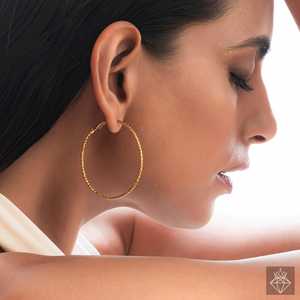 Prao ต่างหูแบบห่วงตัดด้วยตัวเองตัวหนาดีไซน์ทันสมัยสำหรับสไตล์ที่เป็นเอกลักษณ์ - Product Image 1