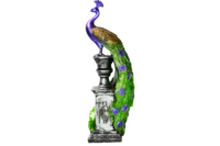 Ensemble de figurines de paons en résine faites à la main EOB International, 4 sculptures d'animaux traditionnels pour la décoration de table à la maison, cadeau de pendaison de crémaillère