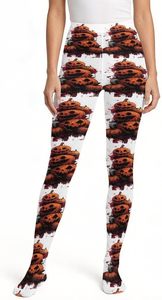 Women's Fashion Compression Mid Waist Polyester Knitted <b>Leggings</b> for Vacation Daily Outfit - Product Image 5