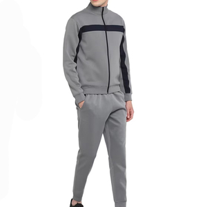 Winter Warm <b>Men's</b> Tracksuit Cotton Polyester Breathable Casual Sportswear Full Zip Fleece <b>Tapered</b> <b>Joggers</b> Customized Logo Solid - Product Image 1