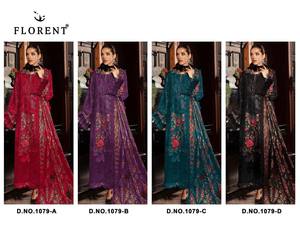 Mejor tela, última colección, algodón cambray con bordados, conjunto de salwar-kameez y dupatta semicosturado, proveedor mundial. - Product Image 6