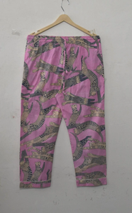 Ensemble de pyjama en coton imprimé tigre, respirant, séchage rapide, biologique, été, pour femmes, vêtements de nuit artisanaux indiens, vêtements de détente - Product Image 4