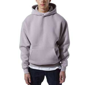 Custom Logo Cotton Blend Fleece <b>Pullover</b> Oversized Hoodies for <b>Men</b> Women Kids Winter Plain Thick with Embroidered Front - Product Image 1