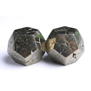 Piedra de Pirita Natural en Forma de Dodecaedro, Cristal Geométrico, Dodecaedro de Ágata, Gema Curativa, Venta al Por Mayor - Product Image 2