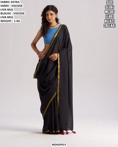 Sari azul Aab-e-Zar - Product Image 6