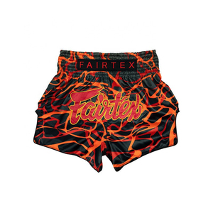 กางเกงคิกบ็อกซิ่ง MMA Fairtex แบบปรับแต่งได้เต็มที่ ดีไซน์ใหม่สำหรับผู้ชาย พิมพ์ลายแบบ Sublimation ผ้าซาติน โพลีเอสเตอร์ 100% รับผลิตแบบ OEM กางเกง Fairtex - Product Image 3