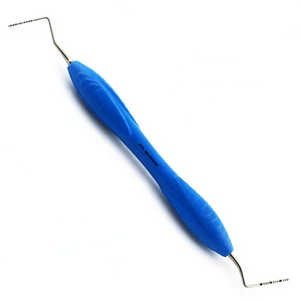 Sonde parodontale dentaire William à double extrémité, manche en silicone bleu, instrument de diagnostic pour la mesure des poches parodontales - Product Image 2
