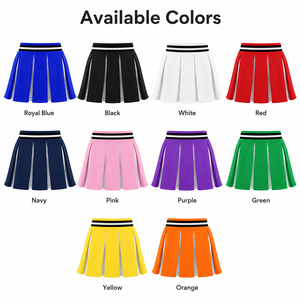 Jupe plissée taille haute pour filles, en jersey, style tennis, accessoires d'uniforme scolaire d'été avec doublure en polyester pour enfants - Product Image 4