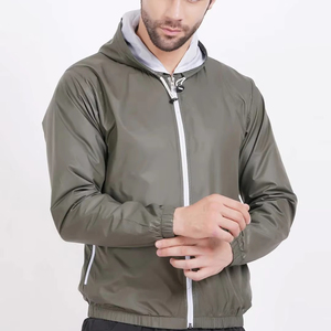 RTS OEM Custom <b>Men</b>’s <b>Lightweight</b> Hooded Windbreaker <b>Jacket</b> – Waterproof, Breathable, Zip-Up Outdoor Sports Coat - Product Image 4