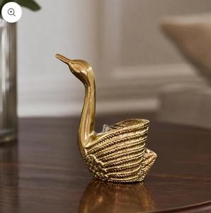 Brass <b>Duck</b> Candle Stand Home Decoration Durable Metal Holder for Indoor Use - Product Image 1
