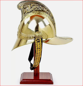 Full Brass Fireman Helmet Vintage <b>Marine</b> Chief Fireman Wearable Helmet - Product Image 2