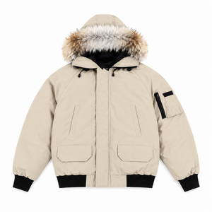 Doudoune d'hiver épaisse en duvet de canard avec col en fourrure et capuche pour homme – Tendance 2026 - Product Image 1