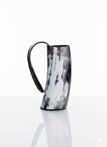 Corne à boire viking en matériau organique de haute qualité avec bordure en laiton, faite à la main, écologique, cadeau de Noël - Product Image 6