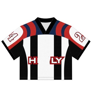 Camiseta Deportiva Retro Americana de Malla 100% Poliéster con Cuello en V, Estilo Oversize Vintage Streetwear, Tallas Grandes, para Hombre, Personalizada, para Fútbol - Product Image 5