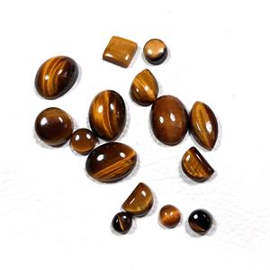 Pierre précieuse naturelle œil de tigre cabochon, forme fantaisie, taille personnalisée, pierre en vrac pour la fabrication de bijoux, vente en gros en vrac - Product Image 1