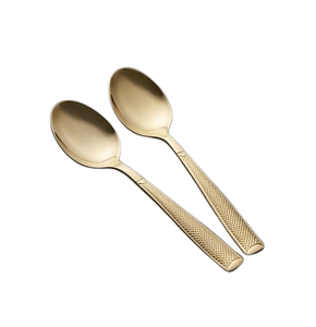 Cuchara, Cuchillo y Tenedor de Acero Plateado, Cubertería de Metal con Diseño Exclusivo, Mango Decorativo de Metal, Cuchara y Tenedor Decorativos - Product Image 6