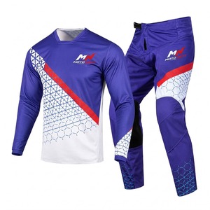 Ensemble de course de motocross pour hommes, personnalisé, imprimé par transfert thermique, confortable/respirant, ignifuge, anti-UV, 100% polyester - Product Image 1