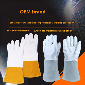 Gants de soudage TIG en peau de mouton de première qualité et cuir de vache extensible, doux et confortables, résistants à la chaleur, pour soudeurs - Product Image 6
