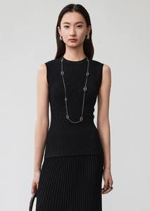 Camiseta sin Mangas Básica Ajustada de Algodón Tejido a Mano Transpirable, Estilo Chaleco Liso, Cuello Redondo, Casual, Primavera Verano, Precio de Fábrica - Product Image 4