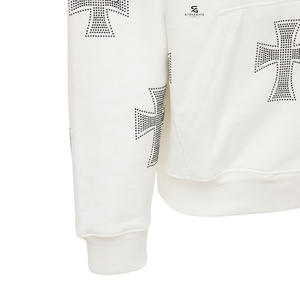 ODM Unisex Crystal <b>Studded</b> Hoodie Custom Design Fleece Winter <b>Clothing</b> Supplier 2026 - Product Image 5