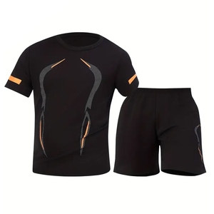 Maillot de bain de compression respirant à séchage rapide pour homme, blanc, à manches courtes, en néoprène, avec short noir, pour adultes - Product Image 6