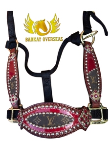 Harnais en cuir de designer réglable, durable, imperméable, style western, équipement équestre personnalisé avec boucle en laiton, prêt à être expédié - Product Image 2