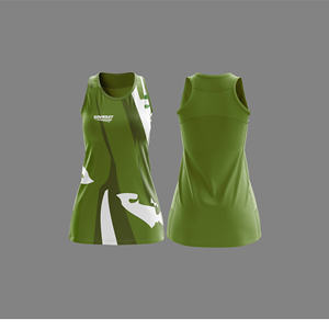 Robe d'équipe de netball à séchage rapide avec logo personnalisé |   Uniforme de netball par sublimation avec logo, nom et numéro de l'équipe |   Polyester respirant - Product Image 3