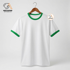 Ropa de Moda, Camiseta Alpha Kapa Soror Blanca y Verde con Cuello Redondo, Corte Regular, Manga Corta, 100% Algodón - Product Image 1