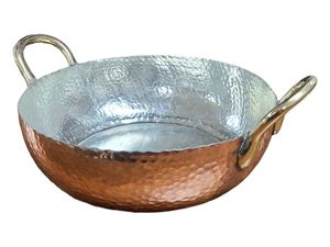 Decorative and Functional Brass Kadai with Iron Handles Handmade Brass Cooking Vessel for Indian Kitchen and Hospitality - Product Image 3
