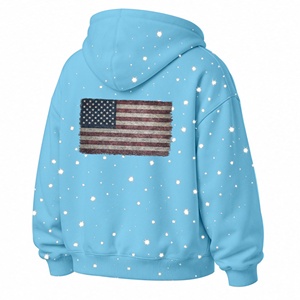 Sudadera con Capucha HC AURA para Hombre, Invierno, Calidad Premium, Estilo Urbano, Hombros Caídos, Forrada, Color Azul, Algodón/Poliéster, Nuevo Diseño - Product Image 4