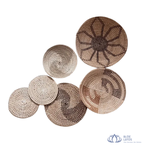 [HIGH QUALITY] | Seagrass Plates Eco Friendly Woven <b>Wall</b> Art Basket Plate For Resort Living Room Display from <b>Blue</b> Lotus Farm - Product Image 1