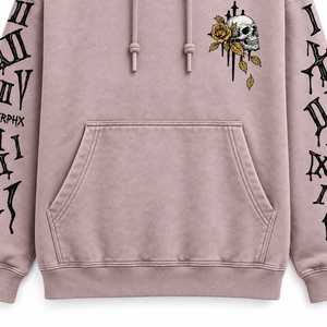 Sudadera con Capucha Estampada con Calavera y Rosas Estilo Gótico Punk, Unisex, Oversize, de Felpa Francesa de Algodón, con Bolsillo Frontal con Logo y Manga Regular - Product Image 4