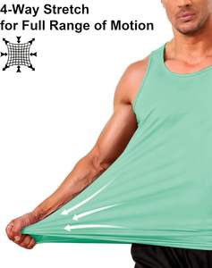 Experimente el Lujo Diario con Nuestras Camisetas de Tirantes para Hombre de Calidad Superior, Mezcla Transpirable de Algodón y Elastano, Secado Rápido, Ecológicas, Estilo Casual Elegante para Hombre - Product Image 3