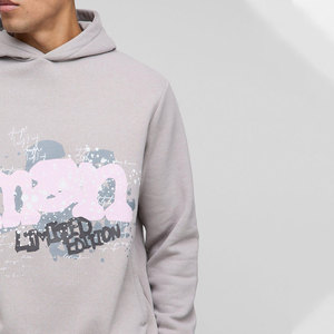 Ensemble survêtement homme coupe ample, pantalon de jogging et sweat à capuche, style streetwear oversize, en molleton épais uni, coupe évasée et ample - Product Image 5