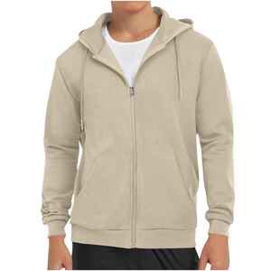 2026 Sweat-shirt à capuche Sherpa personnalisé, chaud, super épais et lourd, en polaire Sherpa duveteuse, avec fermeture éclair quart de tour, pour moi - Product Image 1